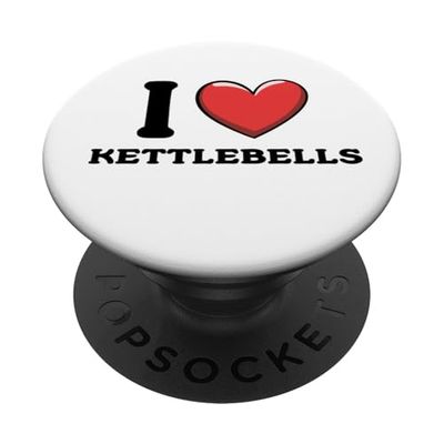 Me encantan las pesas rusas PopSockets PopGrip Adhesivo