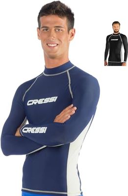 Cressi Rash Guard-t-shirt para homem de manga comprida em tecido elástico filtro de proteção UV UPF 50+