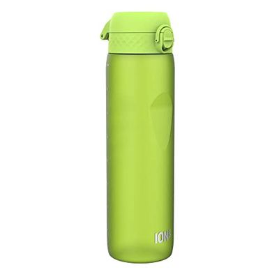 ION8 1 Liter Waterfles, Lekvrij, Flip-top Deksel, Draaghandvat, Snelle Vloeistofstroom, Vaatwasmachinebestendig, BPA-vrij, Gevormde Grip, Ideaal voor Sport en Gym, Koolstofneutraal, 32 oz, Groen