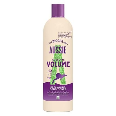 Aussie Aussome Volume Lightweight Conditioner 400ml, Moisturises and Adds Volume to Fine, Flat Hair, Infused with Australian White Strawberry Extract, Vegan and Cruelty-Free, Rinse-Off or Leave-In