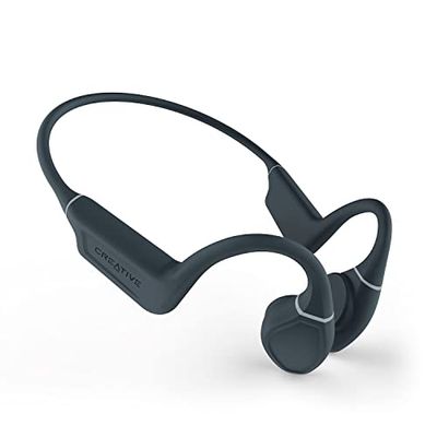 CREATIVE Outlier - Cuffie wireless a conduzione ossea con Bluetooth 5.3, resistenza IPX5 a sudore e spruzzi d'acqua, connettività multipunto, fino a 10 ore di durata della batteria, microfono