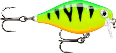 Rapala - Leurre de Pêche X-Light Crank Shallow Runner Construction Plastique - Leurre Eau Douce Flottant - Profondeur de Nage 0,9m - Taille 3,5cm / 4g - Fabriqué en Estonie - Fire Tiger