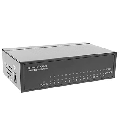 BeMatik Interruptor ethernet LAN switch 10/100 Mbps 16 portas RJ45 UTP