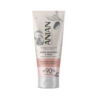 ANIAN - Balsamo Argan, Macadamia e Grano, 250 ml, per Capelli Secchi e Danneggiati, Nutrizione e Morbidezza, Nutre in profondità e Ripara i Capelli Più Lisci e Setosi, Facilita la pettinatura