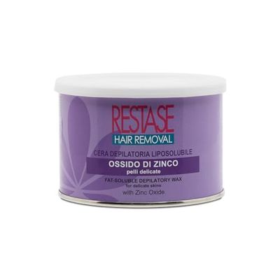 RESTASE | Liposoluble Depilatory Wax, Zinc Oxide, Delicate Skins, 400 ml, Made in Italy