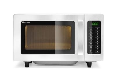 HENDI Microondas, 1000W, 10 programas predeterminados, máx. diámetro de los platos: 320mm, potencia entrada 1550W, 25L, 230V, 511x432x(H)311mm, cámara 327x346x(H)200mm, acero inoxidable
