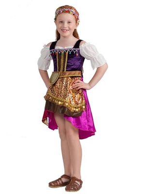 Dress Up America Costume da Zingara per Ragazza - Set di Costumi da Cartomante per Bambini