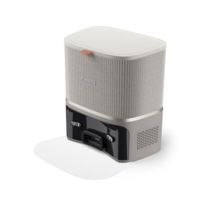 Philips Estación de autolimpieza compatible con la serie HomeRun 5000,sin complicaciones durante 70 días con bolsa S-bag,diseño elegante y compacto, compatible con XU5000/XU5100,beige seda (XV1451/20)