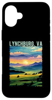 Lynchburg Virginia USA Design rétro effet vieilli Motif montagne Coque pour iPhone 16 Plus
