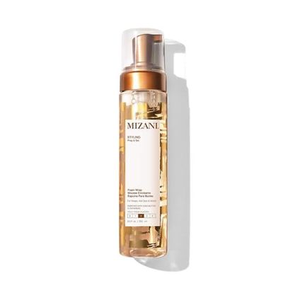 Mizani Espuma de Peinado, Para Cabello Ondulado o Rizado, Prepara el Pelo Para Envolturas, Rulos y Moldeado, Enriquecida con Aceite de Monoi y Manteca de Karité, Styling Foam Wrap, 250ml