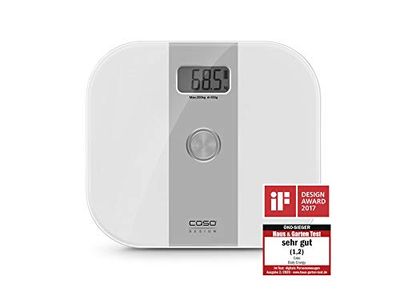 CASO Body Energy Design personenweegschaal met Body Energy technologie, digitale weegschaal, geen batterijen nodig, milieuvriendelijk en duurzaam, tot 200 kg in stappen van 100 g