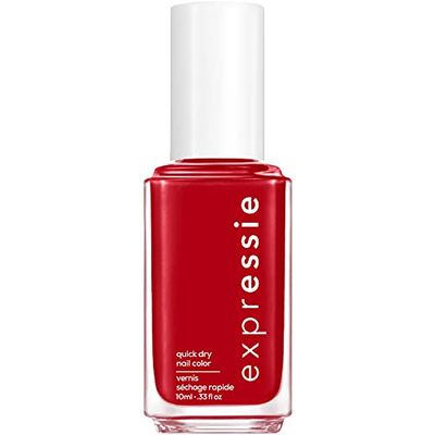 Essie ExprEssie Quick Dry Formula, Red Pink Nail Polish 190 Seize The Minute