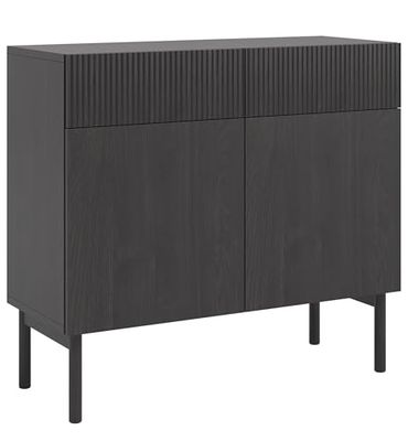 Selsey Nolie Portland - Cajonera (2 Puertas, 2 cajones, 100 cm), Color Negro