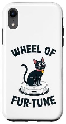 Wheel Of Fur-Tune Robot Vacuum Cleaner Funny Cat Case for iPhone XR