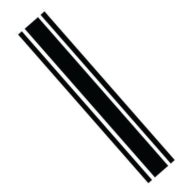 Ambiance Sticker Autokap Stripe, Racing Sticker Body Side Stripe Decal, Dak Rok Bumper Stripe Decal Vinyl, Gemodificeerde Stripe Decal Auto Decor Zwart - 1 Stuk 124 cm