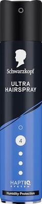 Schwarzkopf Hairspray Ultra 250ml, Hold Level 4 Hair Styling, Hairspray for All Hair Types, Strengthened Hair, Humidity Protection, Vegan Formula*