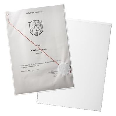 Durable Capa protetora e de identificação (para documentos DIN A4, tamanho máximo de inserção 210 x 297 mm) 10 peças, transparente, 213119