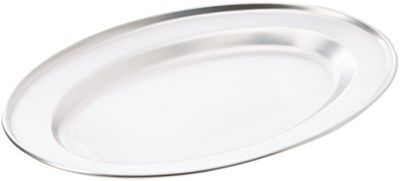 Genware NEV-1165 Oval Flat, Stainless Steel, 8"