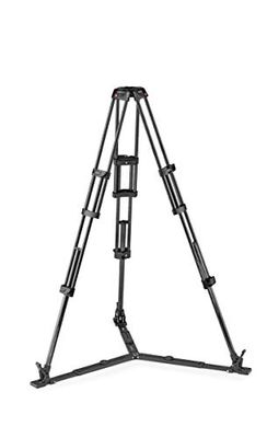 Manfrotto MVTTWINGC dubbelrör kolvideostativ (med golvspindel och 75 mm eller 100 mm halvskål för videohuvud)