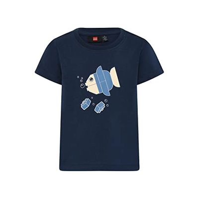 LEGO Duplo unisex t-shirt med Fischen LWTerri 200, 590 mörk marinblå, 86