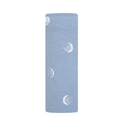 Aden + Anais Couverture à emmailloter en Tricot Confortable pour Nouveau-né Fille et garçon, en Coton Super Doux avec élasthanne, Housse Polyvalente pour Poussette, Bavoir, 119 x 119 cm, Blue Moon