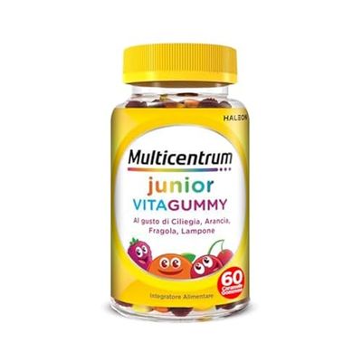 Multicentrum Vitagummy Integratore Alimentare di Vitamine e Minerali Formulato per Bambini 3+, con Vitamina D e Iodio, Gusto Frutta Mista, 60 Caramelle Gommose