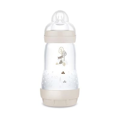 MAM Easy Start Anti-Colic Babyfles (260 ml), bijzonder goed geaccepteerde melkfles, babydrinkfles met bodemventiel tegen koliek en speen maat 1, 0+ maanden, vos