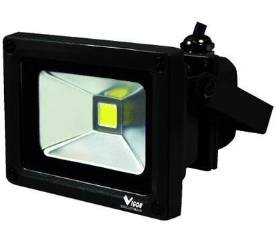 Vigor 34784-10 LED-koplamp model Lumy, wit licht, 10 W-800 lm, zwart