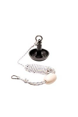 Newport Vessels Ancre Kit d'ancrage Champignon de qualité supérieure de 4,5 kg avec Sac, Corde, bouée et matériel en Acier Inoxydable Unisexe, Noir