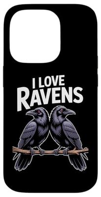 I Love Ravens Enthusiast Birdwatcher Case for iPhone 14 Pro