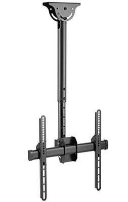 Techly ICA-CPLB-944S Telescopische universele plafondhouder voor LED/LCD TV, 81,8 cm-139,7 cm (32 inch 55 inch) zwart
