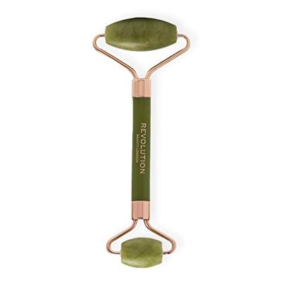 Revolution Beauty London Green Jade Face Roller, Facial Massager tool, Reduces Puffiness, 86g