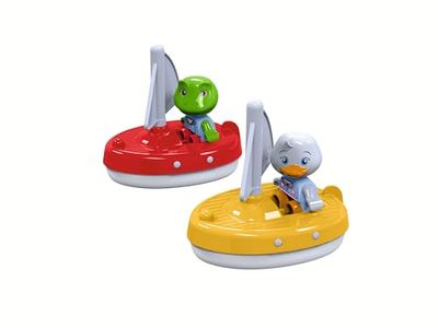 AquaPlay - 2 veleros + 2 figuras - accesorios para AquaPlay Vías fluviales o para la bañera, 2 veleros y Nils and Lotta, para niños de 3 años o más