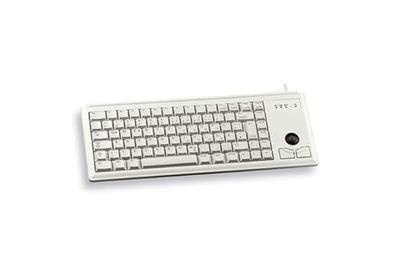 CHERRY G84-4400, Tastiera Compatta con Trackball, Layout per il Regno Unito (QWERTY), Cablate (Connessione USB), 2 Tasti Mouse, Switch Meccanici CHERRY ML, Grigio
