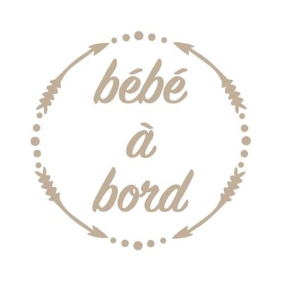 Ambiance Sticker Autocollant de Voiture Bébé à Bord Taupe - H15 x L15 cm