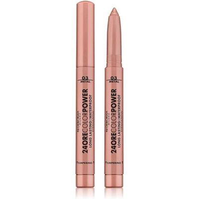 Deborah Milano Eye Shadow 24 Hours Color Power Waterproof, No. 3 Rose Bronze, Eyeshadow with Stick, High Hold