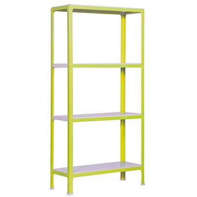 Simon Rack Librería Estanteria Salon, 1600x800x300 mm, 4 Alturas, Estilo Industrial, Metálica, Verde/Blanco - Simon Home