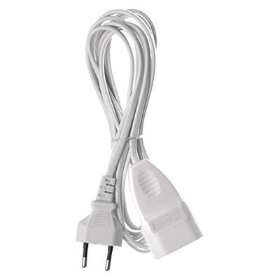 EMOS P01303 kabel przedłużający 3 m z wtyczką Euro i złączem, plastikowy kabel 2 x 0,75 mm, przedłużenie prądu do wnętrz, 575 W, 250 V