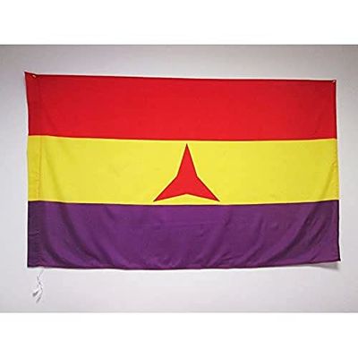 AZ FLAG - International Brigades Spanish Republic Flag - 3x5 Ft - Spain Republican Banner with Sleeve - 100% Polyester - Fade Resistant - Vivid Colors - 3' x 5' Feet - 150x90 Cm