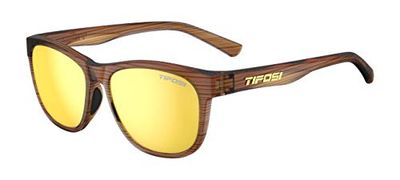 Tifosi Swank Single Lens Sunglasses: Sleek design, durable and perfect for daily activities, Woodgrain/Smoke Yellow