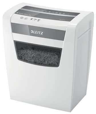 Leitz IQ Home Office 80091000 - Distruggidocumenti a croce, 10 fogli, 23 litri, colore: Bianco