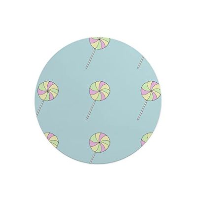 Questo Casa, Round Digital Printed Mouse Pad, Non-Slip Base, for Office and Home, Diameter:22cm