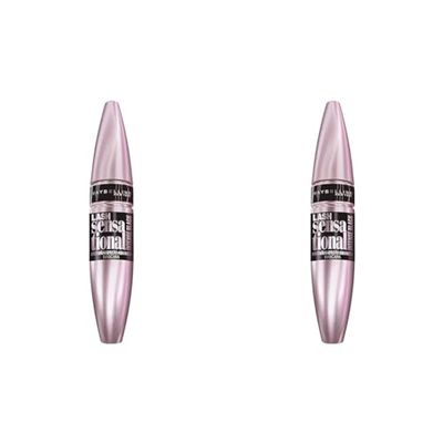 Maybelline New York, Máscara de Pestañas Volumen, Lash Sensational, Intense Black, 9,5 ml (Paquete de 2)