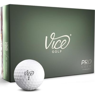 Vice Golf PRSJFS Bolas de golfe para homem, branco, One Dozen