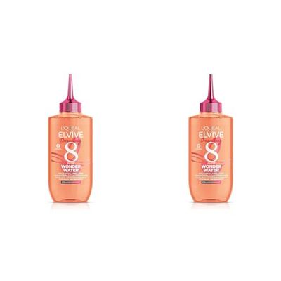 L’Oreal Paris Elvive Balsamo Liquido con Tecnologia Lamellare, Trattamento per Capelli Lunghi e Danneggiati, Capelli Effetto Seta, Wonder Water, 200ml (Confezione da 2)