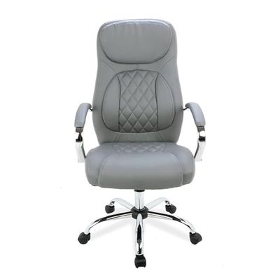 La Chaise Spola Viveiro bureaustoel, leer, grijs, 125 x 64 x 52,50 cm