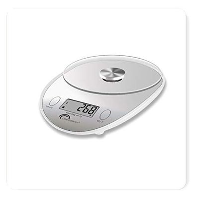 LB Office HBP 900 Postale Bilancia Lettera Vetro Temperato, Bianco