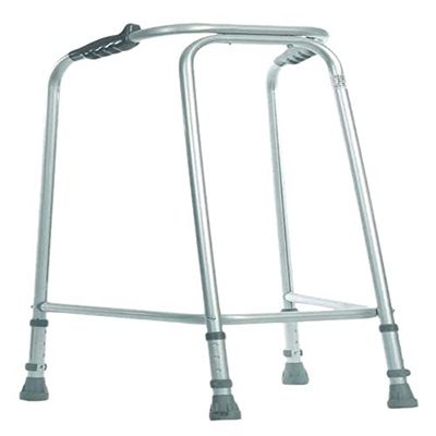 Aidapt Ultra Narrow Small Adult Adjustable Height Aluminium Lightweight Walking Frame with Anti Slip Ferrule Feet to Aid Stability and Confidence when Walking Aid