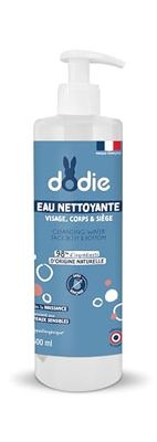 DODIE Eau nettoyante 3 en 1 (500 mL) - Nettoyant Visage, Corps et Siège – 98% d’ingrédients d’origine naturelle, Hypoallergénique - Dès la naissance