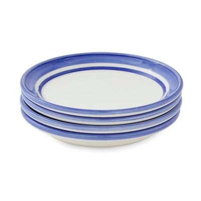 Potter's Stripe Set of 4 Bread Plates, Blue